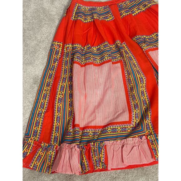 Women's Ruffle Midi Mixed Print Skirt Size Small? Gypsy Boho Festival Hippie - Picture 2 of 7